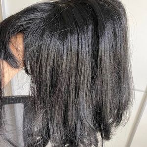 Wig, shoulder length, black in color. Used only once.